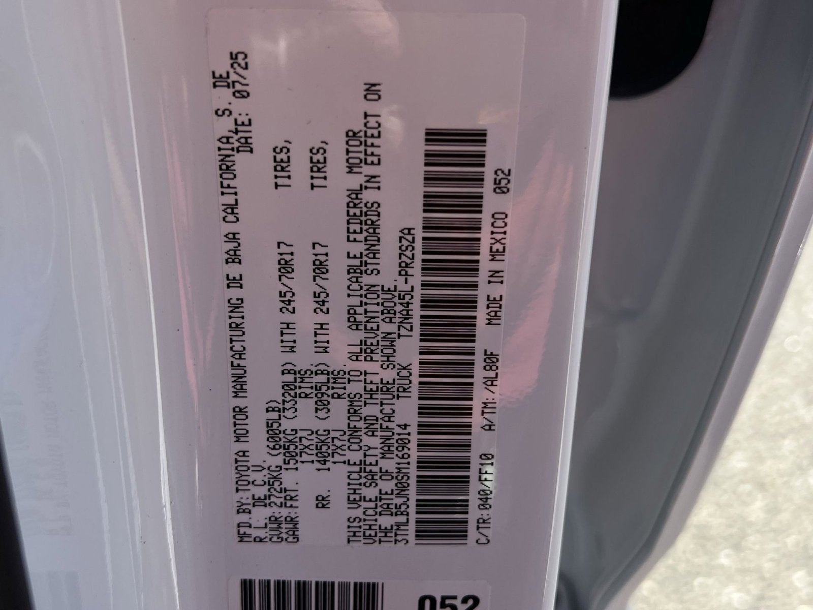 2025 Toyota Tacoma SR5