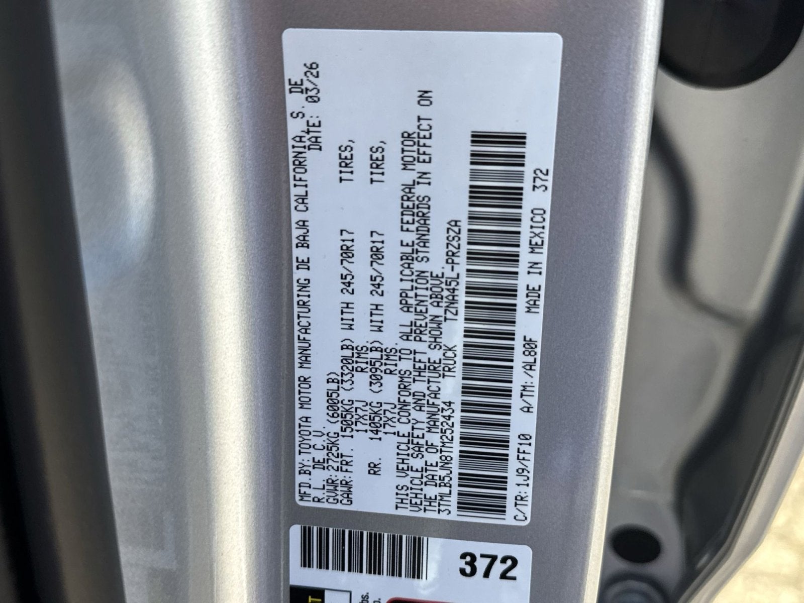 2026 Toyota Tacoma SR5