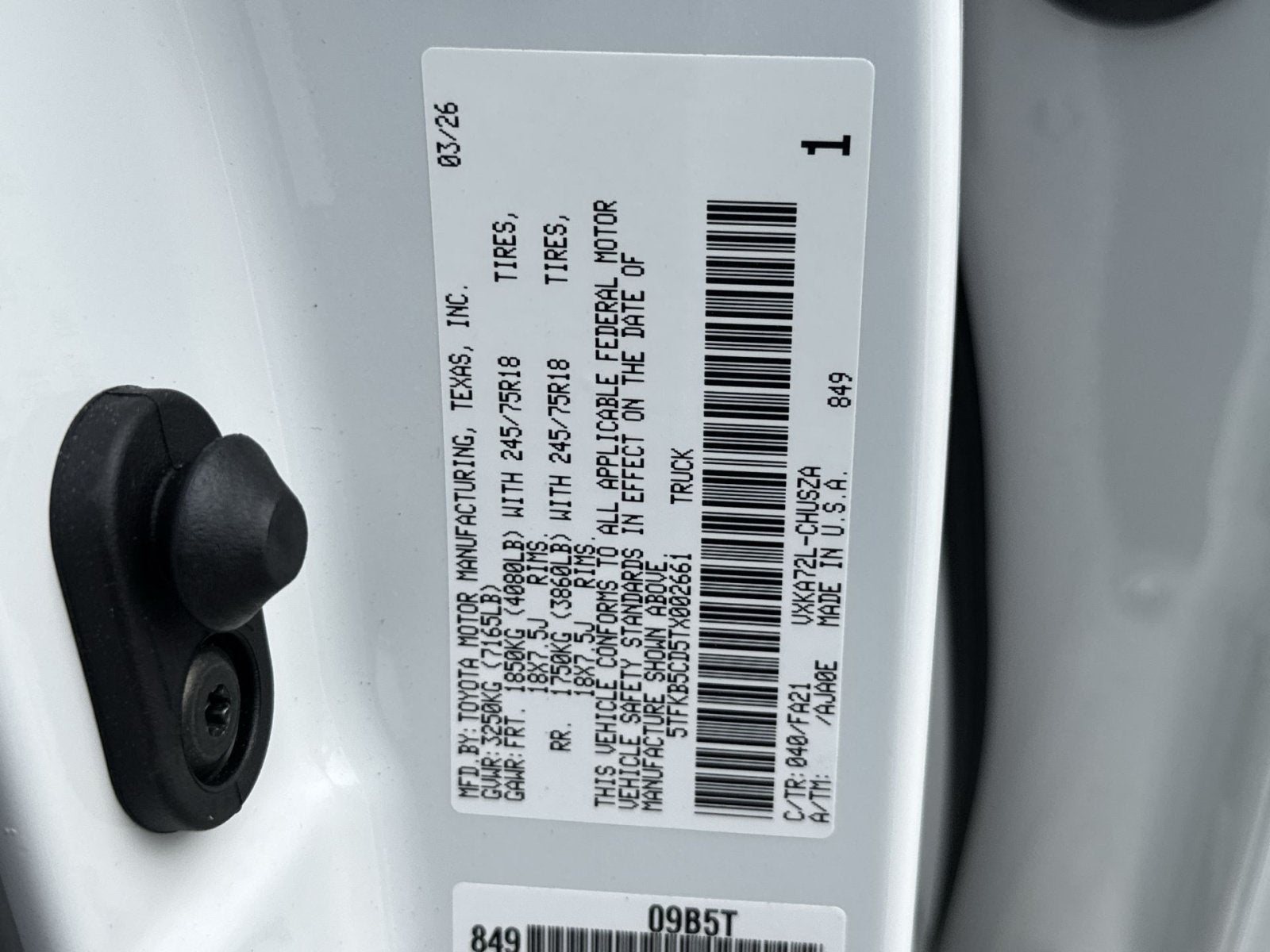 2026 Toyota Tundra SR