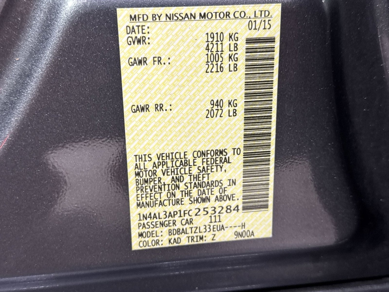 2015 Nissan Altima 2.5 SL