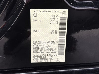 2019 Nissan Altima 2.5 SL