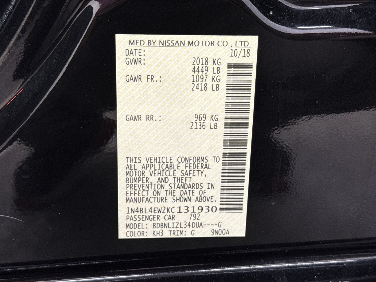 2019 Nissan Altima 2.5 SL