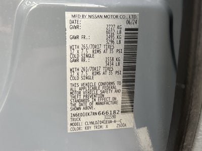 2024 Nissan Frontier PRO-4X