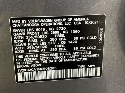 2022 Volkswagen Atlas 3.6L V6 SE w/Technology