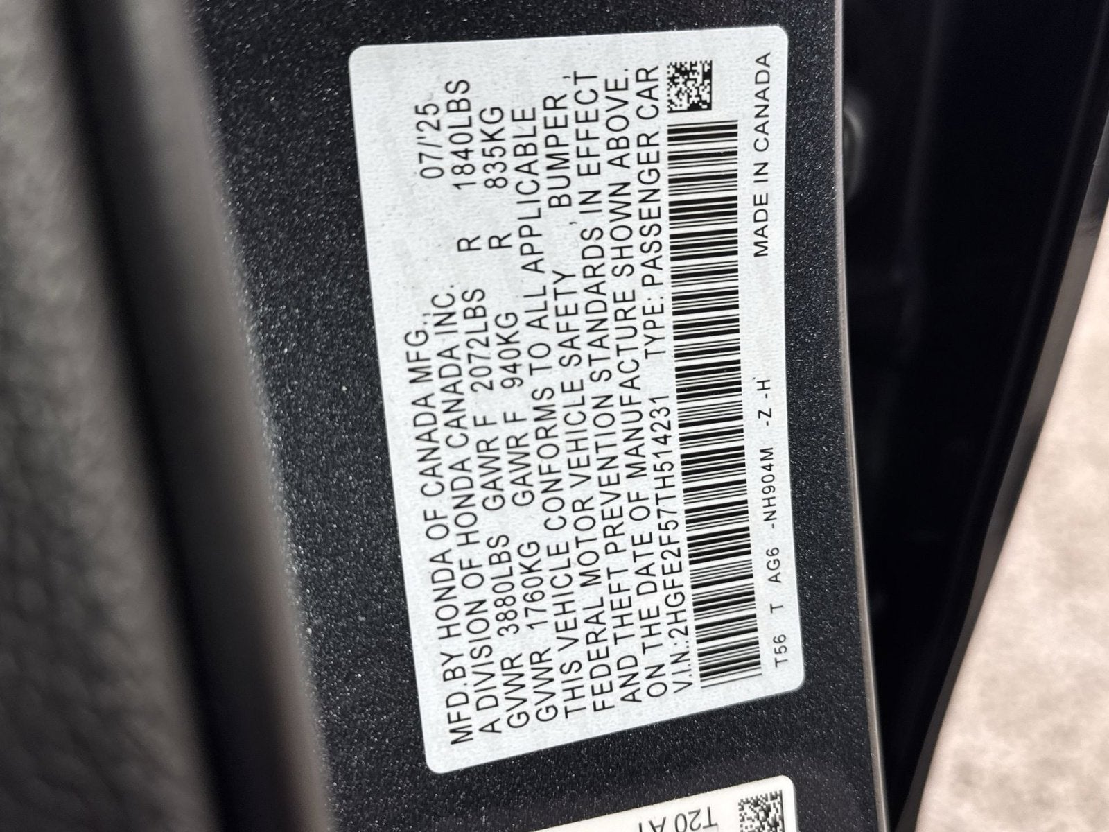 2026 Honda Civic Sport