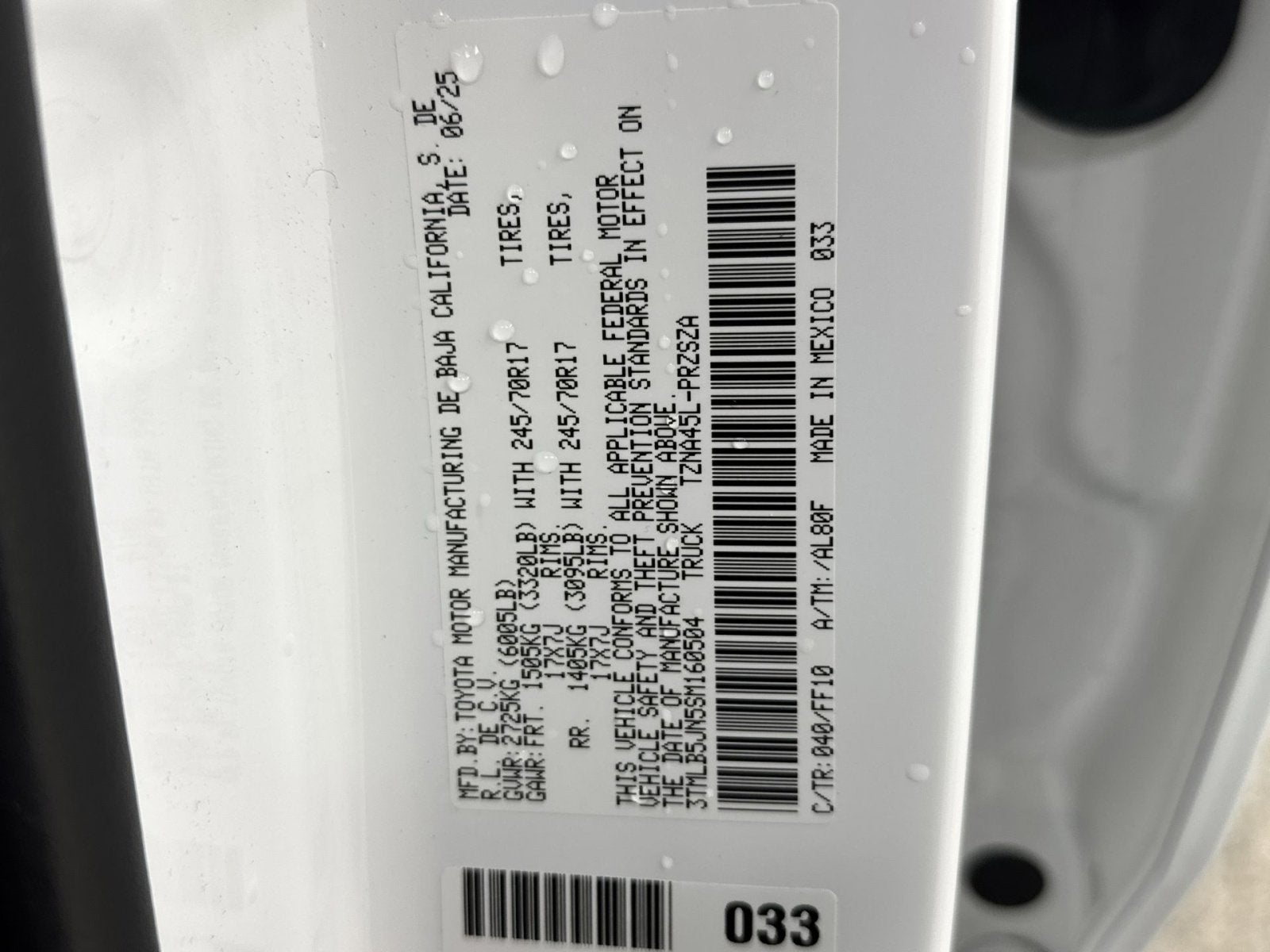 2025 Toyota Tacoma SR5