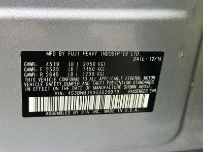 2016 Subaru Legacy 2.5i