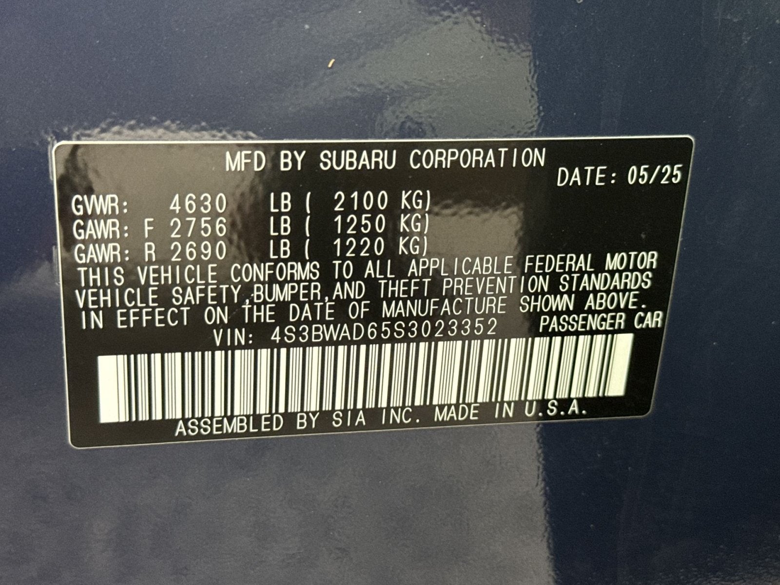 2025 Subaru Legacy Premium