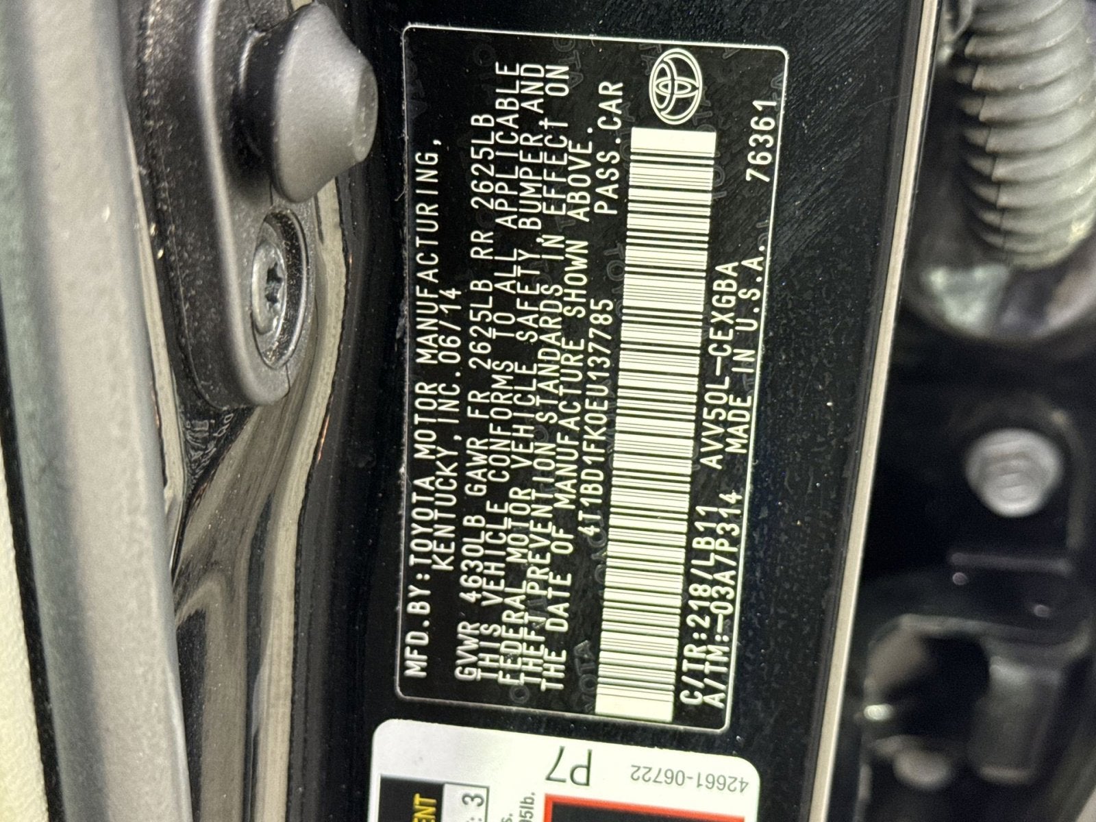 2014 Toyota Camry Hybrid LE