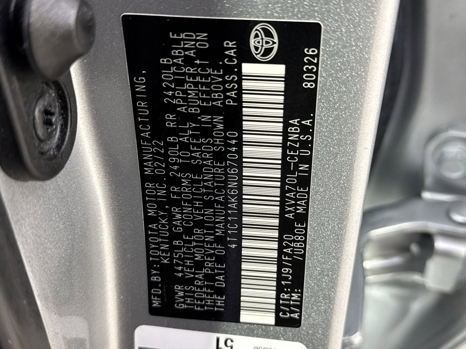 2022 Toyota Camry LE