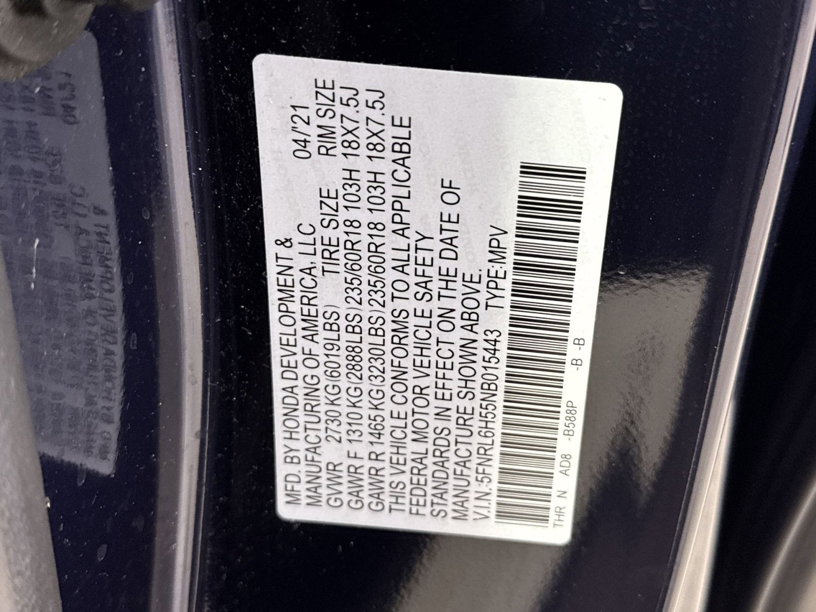 2022 Honda Odyssey EX