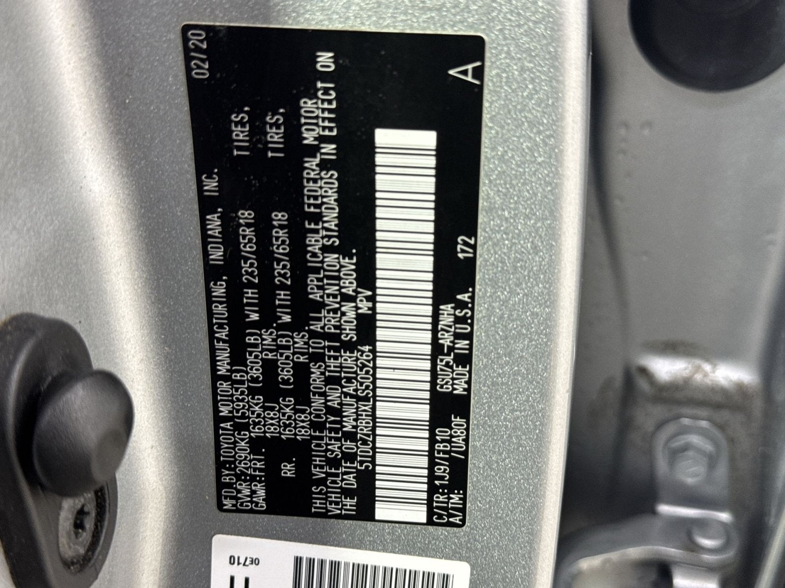 2020 Toyota Highlander L