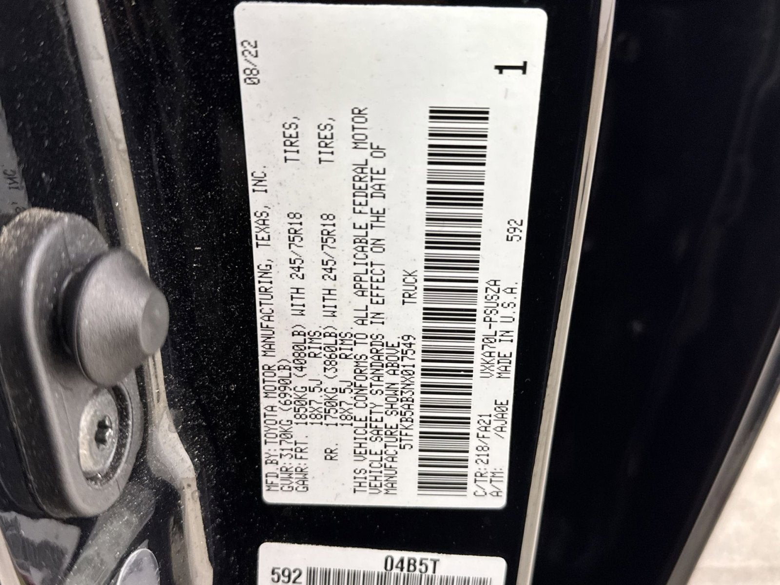 2022 Toyota Tundra SR