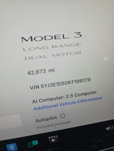 2019 Tesla Model 3 Long Range