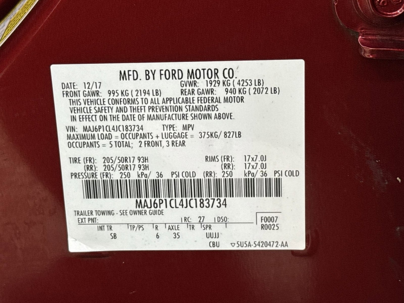 2018 Ford EcoSport SES