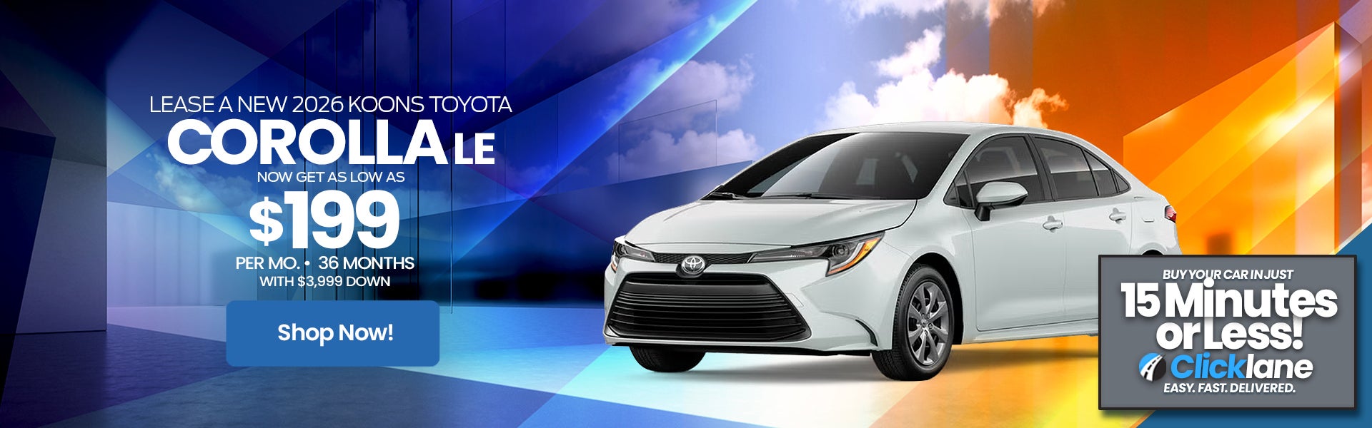 2026 Toyota Corolla Lease Offer